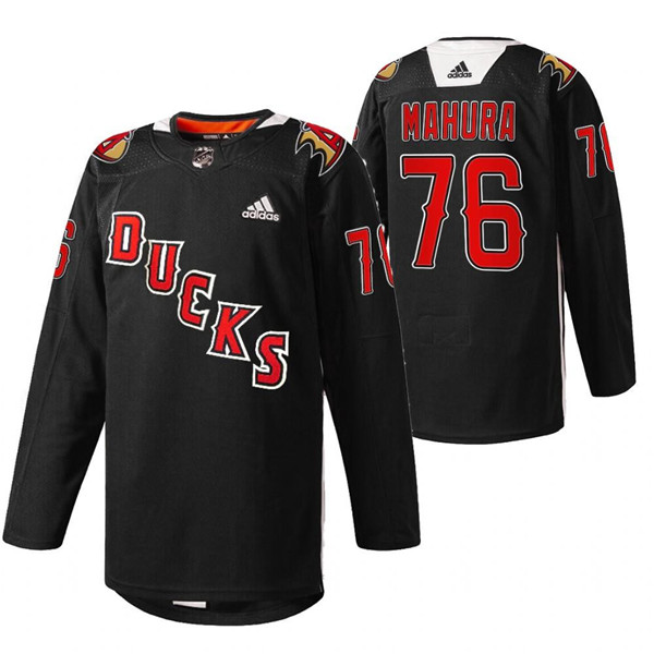 Men's Anaheim Ducks #76 Josh Mahura 2022 Black Angels Night Stitched Jersey Men's Anaheim Ducks #76 Josh Mahura 2022 Black Angels Night Stitched Jersey